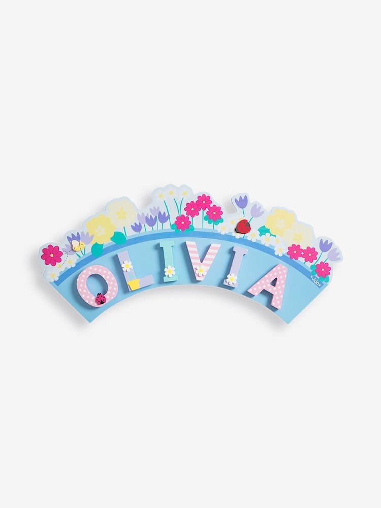 JoJo Maman Bébé Multi Curved Flowerpot Door Plaque - Image 1 of 2