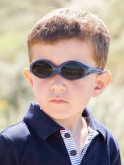 JoJo Maman Bébé Navy Blue Kids' Flexible Sunglasses with Straps - Image 2 of 2