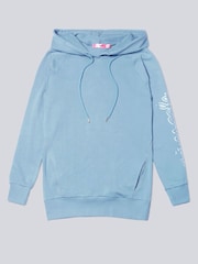 Pineapple Blue Womens Longline Hoodie - Image 5 of 5
