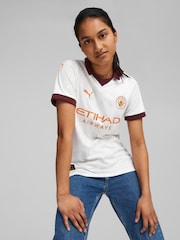 Puma White Manchester City Away Replica 23/24 Womens Football Shirt - Image 3 of 7
