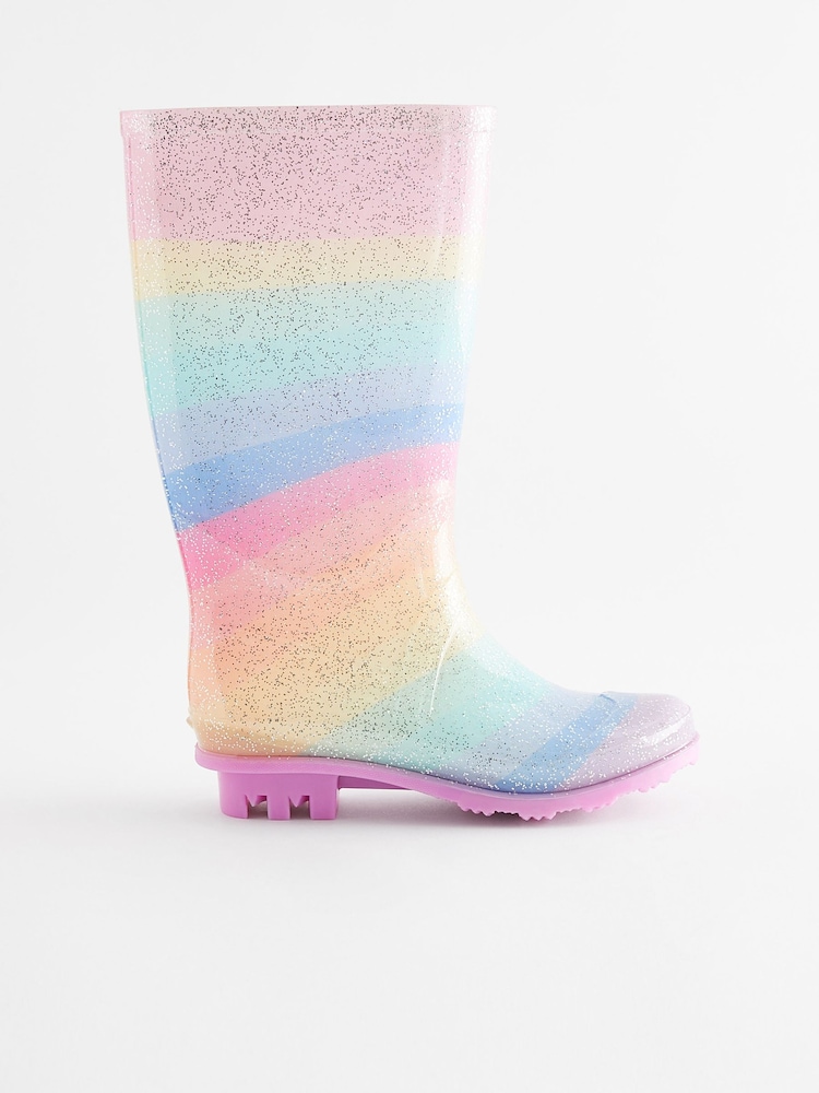 Rainbow Glitter Wellies - Image 2 of 6 Rainbow Glitter Wellies - Image 2 of 6