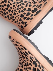 Tan Animal Print Cuff Wellies - Image 6 of 7
