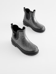 Black Glitter Chelsea Wellies - Image 1 of 5
