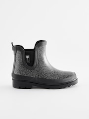 Black Glitter Chelsea Wellies - Image 2 of 5