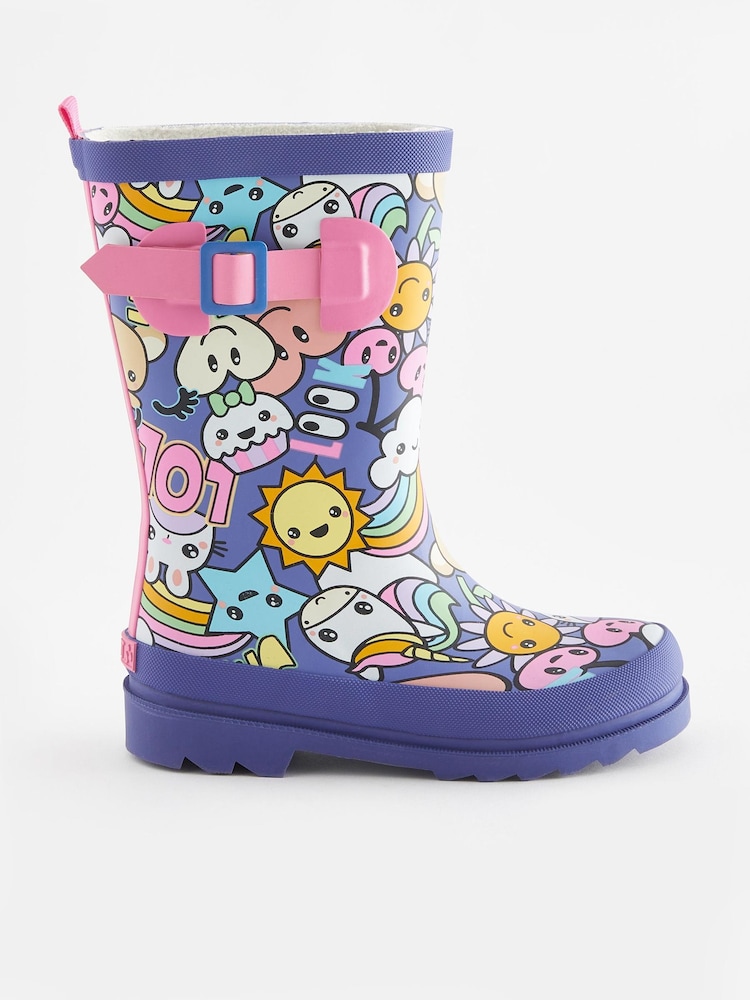 Navy Bright Character Buckle Wellies - Image 2 of 5