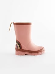 Pastel Pink Rainbow Back Buckle Wellies - Image 2 of 5