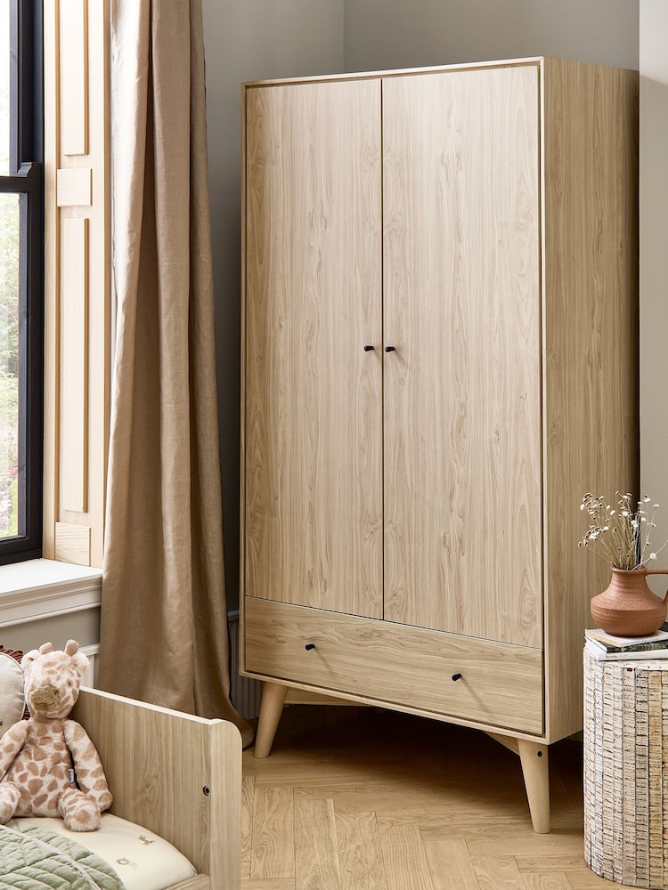 Mamas & Papas Natural Olive Green Coxley Wardrobe - Image 1 of 8