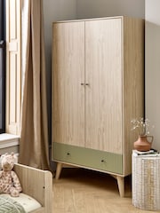 Mamas & Papas Natural Olive Green Coxley Wardrobe - Image 2 of 8