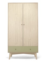 Mamas & Papas Natural Olive Green Coxley Wardrobe - Image 7 of 8