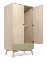 Mamas & Papas Natural Olive Green Coxley Wardrobe - Image 8 of 8
