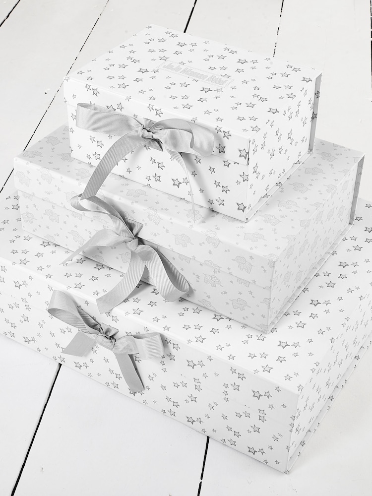 JoJo Maman Bébé Grey Star Gift Box - Image 3 of 3