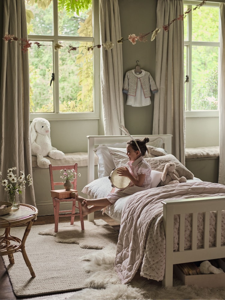 Edredão floral reversível The White Company 100% algodão - Imagem 2 de 4