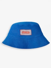 JoJo Maman Bébé Cobalt Blue Twill Bucket Sun Hat - Image 1 of 2