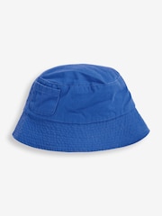 JoJo Maman Bébé Cobalt Blue Twill Bucket Sun Hat - Image 2 of 2