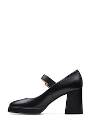 Clarks Black Leather Patema Strap Shoes - Image 2 of 7