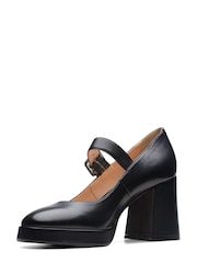 Clarks Black Leather Patema Strap Shoes - Image 4 of 7