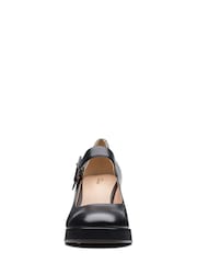 Clarks Black Leather Patema Strap Shoes - Image 5 of 7