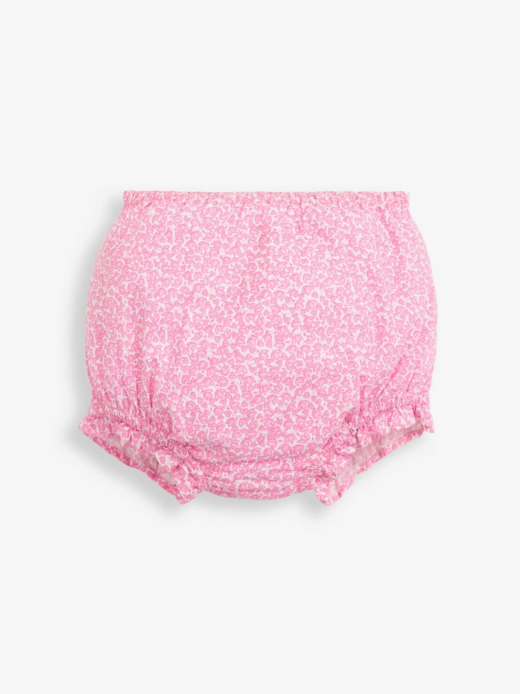 JoJo Maman Bébé Pink Bud Floral Smocked Dress - Image 6 of 6