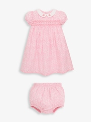 JoJo Maman Bébé Pink 100% Cotton Dress - Image 1 of 4