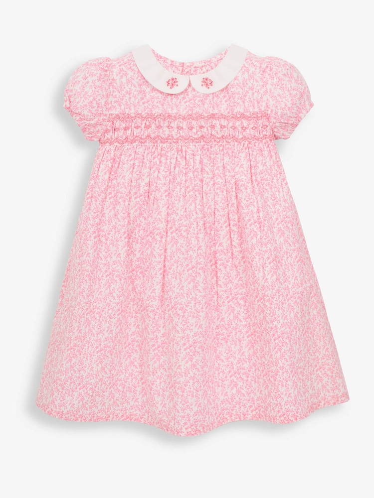 JoJo Maman Bébé Pink 100% Cotton Dress - Image 2 of 4