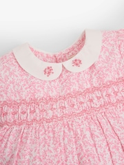 JoJo Maman Bébé Pink 100% Cotton Dress - Image 4 of 4