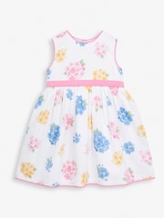 JoJo Maman Bébé White Hydrangea Party Dress - Image 3 of 6
