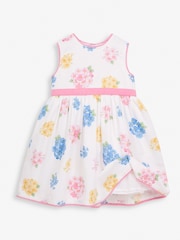 JoJo Maman Bébé White Hydrangea Party Dress - Image 4 of 6