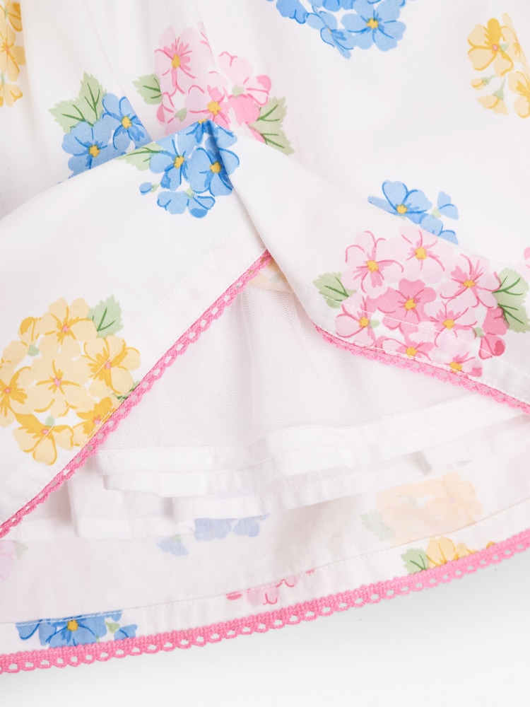 JoJo Maman Bébé White Hydrangea Party Dress - Image 6 of 6