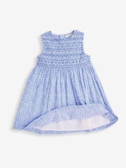 JoJo Maman Bébé Blue Bud Floral Smocked Dress - Image 4 of 6