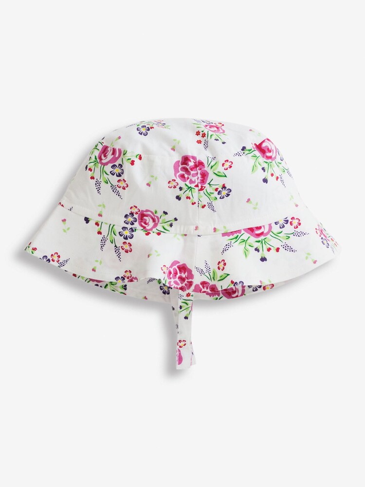 JoJo Maman Bébé Rose Floral Girls' Print Pretty Sun Hat - Image 1 of 1 JoJo Maman Bébé Rose Floral Girls' Print Pretty Sun Hat - Image 1 of 1