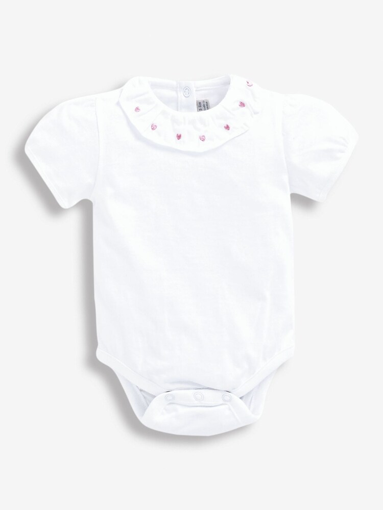 Белый c сердечком - JoJo Maman Bébé Bodysuit - Изображение 1 из 1