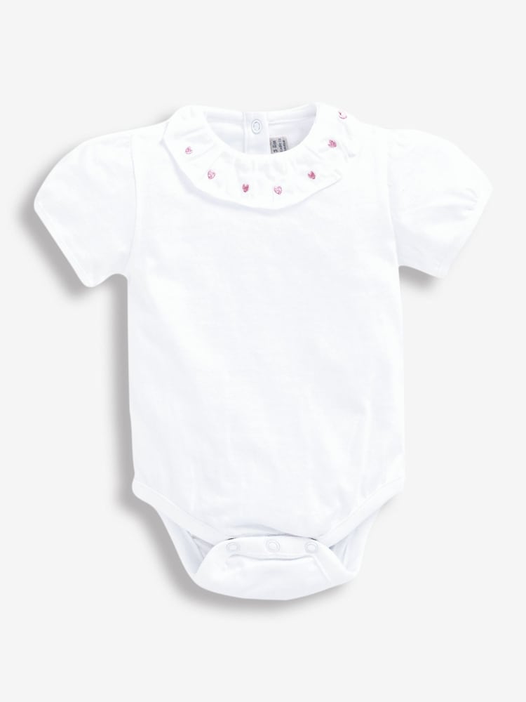 Weiß mit Herzmotiv - JoJo Maman Bébé Body - Bild 1 von 1 Weiß mit Herzmotiv - JoJo Maman Bébé Body - Bild 1 von 1
