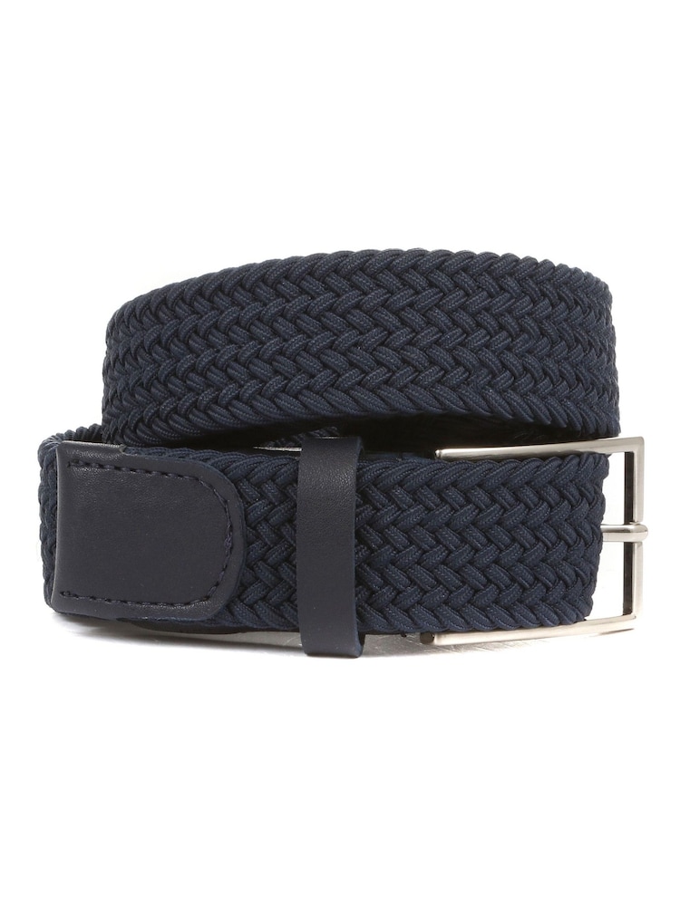 Jones Bootmaker Mens Blue Upton Park Braided Belt - Image 1 of 3