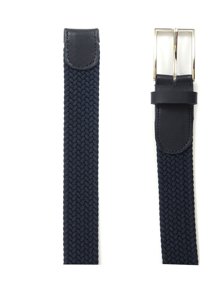 Jones Bootmaker Mens Blue Upton Park Braided Belt - Image 2 of 3