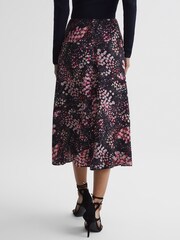 Reiss Black Kolbie Printed Slip Skirt - Image 5 of 6
