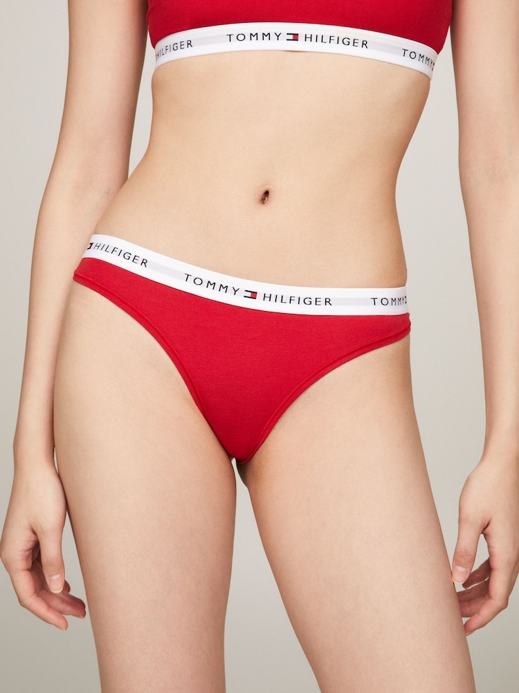 Tommy Hilfiger Red Icon 2.0 Thongs - Image 1 of 8