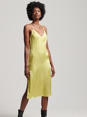 Superdry Green Studios Satin Cami Midi Dress - Image 3 of 7