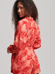 Superdry Orange Vintage Beach Playsuit - Image 3 of 7