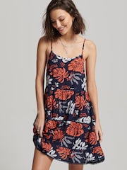 Superdry Blue Vintage Mini Beach Cami Dress - Image 1 of 6