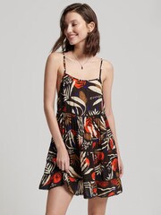 Superdry Black Vintage Mini Beach Cami Dress - Image 1 of 7