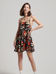 Superdry Black Vintage Mini Beach Cami Dress - Image 3 of 7