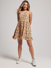 Superdry Yellow Vintage Mini Beach Cami Dress - Image 1 of 6