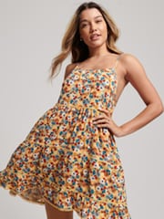 Superdry Yellow Vintage Mini Beach Cami Dress - Image 3 of 6