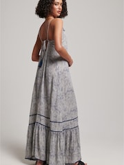 Blau - Superdry Vintage Langes Strand-Trägerkleid - Bild 2 von 6