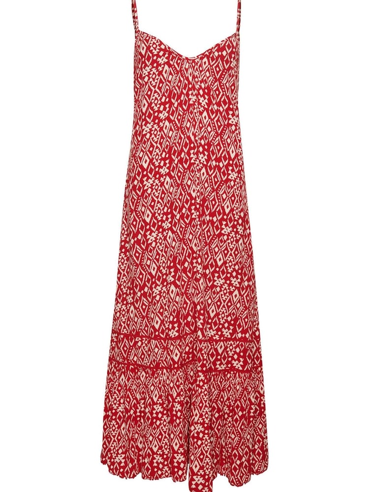 Rot - Superdry Vintage Langes Strand-Trägerkleid - Bild 4 von 4