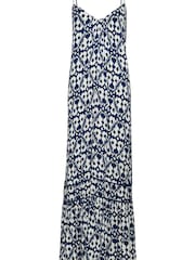 Pfeil/Ikat/Blau - Superdry Vintage Langes Strand-Trägerkleid - Bild 6 von 6