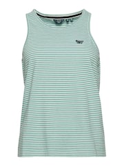 Superdry Sage Green Rodeo White Stripe Vintage Logo Embroidered Stripe Vest - Image 5 of 5