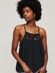 Темно-синий Eclipse - топ на бретелях с халтером Superdry Vintage - Изображение 1 из 6
