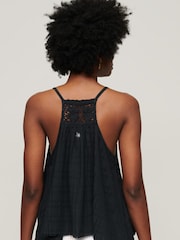 Темно-синий Eclipse - топ на бретелях с халтером Superdry Vintage - Изображение 2 из 6