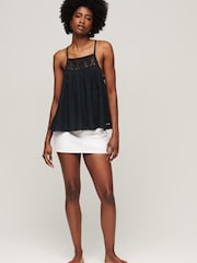Темно-синий Eclipse - топ на бретелях с халтером Superdry Vintage - Изображение 3 из 6